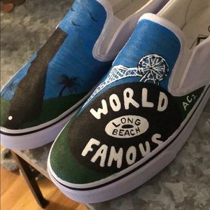 Custom hand painted Long Beach slides